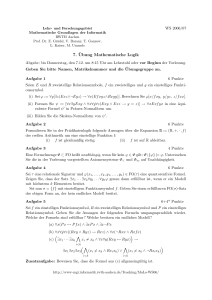 7. ¨Ubung Mathematische Logik - RWTH