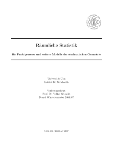 Räumliche Statistik - Mathematik und Wirtschaftswissenschaften