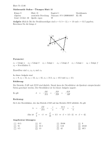 Blatt Nr 15.06 Mathematik Online - ¨Ubungen Blatt 15 Klasse 9 Blatt