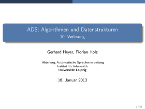 ADS: Algorithmen und Datenstrukturen - 10