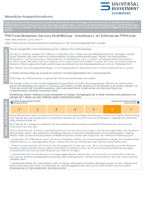 Anteilklasse I, ein Teilfonds des FPM Funds Zie