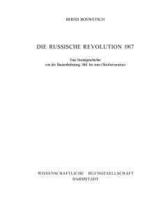 DIE RUSSISCHE REVOLUTION 1917
