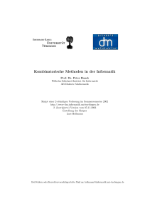 Kombinatorische Methoden in der Informatik