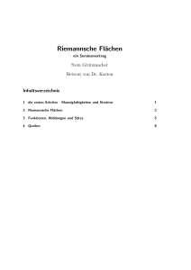 Riemannsche Flächen