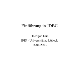 Ho Ngoc Duc IFIS - Universität zu Lübeck 16.04