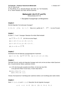 Mathematik I (für IF, ET und Ph)