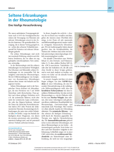 Seltene Erkrankungen in der Rheumatologie