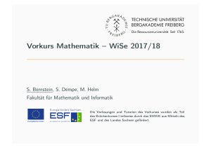 Vorkurs Mathematik - TU Bergakademie Freiberg