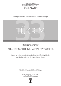 Bibliographie Kriminalitätsopfer