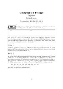 Mathematik 2, Statistik