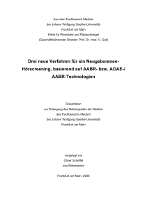 Hörscreening, basierend auf AABR