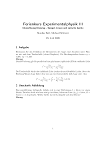 Ferienkurs Experimentalphysik III