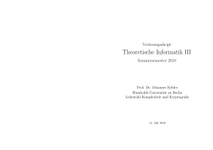 Theoretische Informatik III - Humboldt