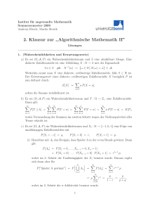 2. Klausur zur ,,Algorithmische Mathematik II”