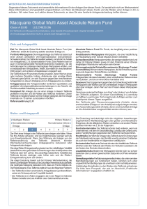 Macquarie Global Multi Asset Absolute Return - fund