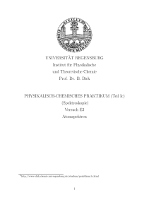 UNIVERSIT¨AT REGENSBURG Institut für Physikalische und