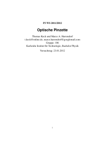 Optische Pinzette