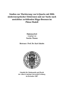 Studien zur Markierung von b-Quarks mit Hilfe niederenergetischer