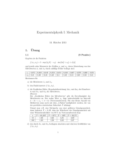 Experimentalphysik I: Mechanik