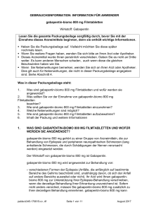 INFORMATION FÜR ANWENDER gabapentin