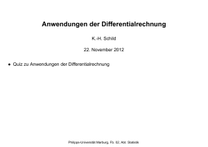 Anwendungen der Differentialrechnung