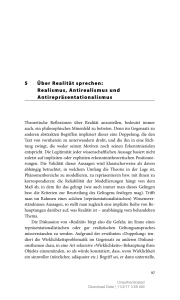 5 Über Realität sprechen: Realismus, Antirealismus