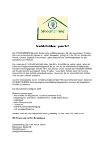 Nachhilfelehrer gesucht Desing-Vorlage Bamberg