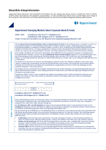 Wesentliche Anlegerinformation BayernInvest