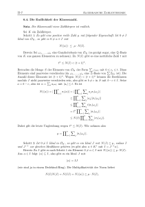 II-7 Algebraische Zahlentheorie 6.4. Die Endlichkeit der Klassenzahl