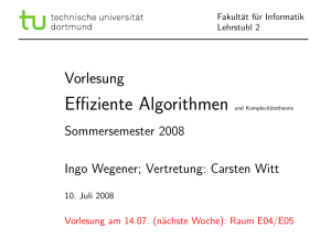 Vorlesung - TU Dortmund, Informatik 2