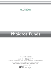 Jahresbericht | PHAIDROS FUNDS