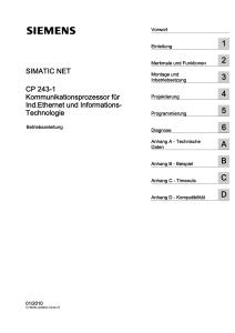 CP 243-1 Kommunikationsprozessor für Ind. Ethernet und