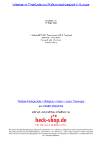Islamische Theologie und Religionspädagogik in Europa - Beck-Shop