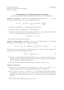 4.¨Ubungsblatt zur Mathematischen Statistik