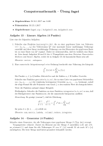 Computermathematik –¨Ubung Sage4