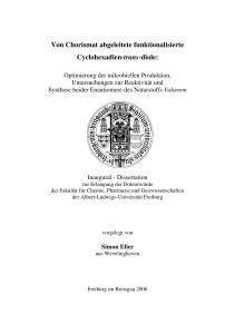 Von Chorismat abgeleitete funktionalisierte Cyclohexadien-trans