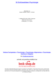 50 Schlüsselideen Psychologie - ReadingSample - Beck-Shop