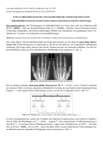 ETWAS ÜBER BIOLOGISCHE UND GEOMETRISCHE STRUKTUR