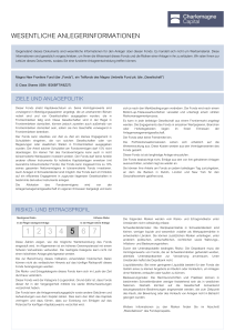 wesentliche anlegerinformationen - fund