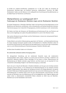 Wahlprüfsteine zur Landtagswahl 2017