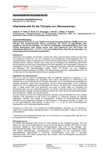 Ulipristalacetat für die Therapie von Uterusmyomen