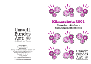 Klimaschutz 2001 - Umweltbundesamt