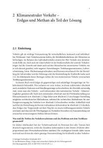 2 Klimaneutraler Verkehr – Erdgas und Methan als Teil