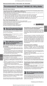 Thrombareduct® Sandoz® 180 000 IE/100 g Salbe - Shop