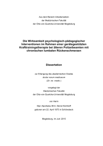 Die Wirksamkeit psychologisch-pädagogischer Interventionen im