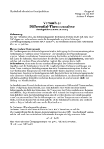 Versuch 4: Differential-Thermoanalyse