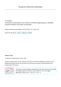 Fouriersche Transformation in der Theorie der