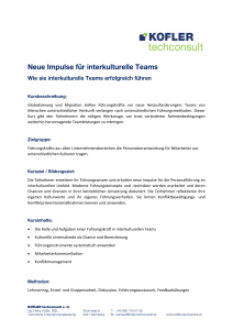 Teams von Menschen unterschiedlicher Herkunft