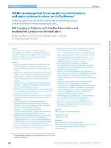 MR-Untersuchungen bei Patienten mit Herzschrittmachern und