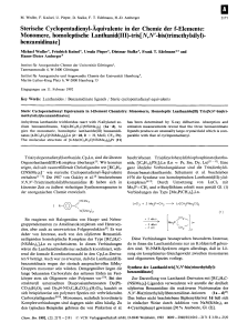 Sterische Cyclopentadienyl-Äquivalente in der Chemie der f